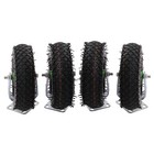 Heavy Duty 10 Inch Caster Wheels 4 Pack Rubber Swivel Caster Inflatable Wheels