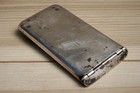 Metcalf Antique Sterling Silver Calling Card Case With Red Cabochon