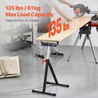 2 Pcs Folding Woodworking Roller Stands Max Load 135 Lb Adjustable 26 8-42 5 In