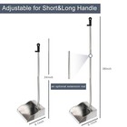 Stainless Steel Dustpan Metal 9 1 Inches X 10 2 X 36 Inches  Silver