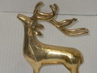 Vintage India Brass Buck Reindeer Christmas Stocking Holder Holders Lot Of  2 