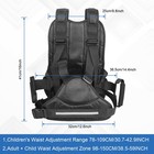 Kid Safety Motorcycle Seat Harness Strap Back Support Belt Protective Gear Black