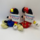 Disney Store Mickey   Minnie Mouse Chinese New Year Mini Bean Bag Plush Set Nwt