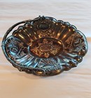 Antique Victorian Silverplate Bride Basket Ornate Floral With Handle Stamped 850