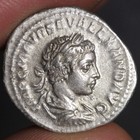 Snake Goddess Denarius Ancient Roman Empire Silver Coin 222ad Salus Sev Alex