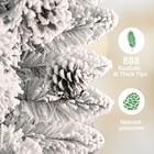 6ft Unlit Snow Flocked Christmas Tree  Artificial Christmas Tree With Pine Co   
