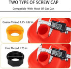 4 Pack Gas Can Spout Replacement Kit Universal Leakproof Black