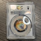 1897 Uk Great Britain Silver Shilling  Beautifully Rainbow Toned- Pcgs Details
