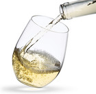 Stemless Wine Glasses Set Of 4     19 Oz Clear Glass Tumblers For Red   White Wine