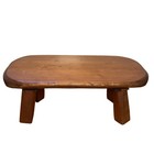 Vintage 1960s Rustic Wooden Bench   Low Stool     Farmhouse Primitive 7 Lbs  20 