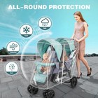 Double Stroller Rain Cover  For Tandem Double Stroller Rain wind snow cold dust