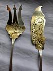 Antique  Art Nouveau French 950 Silver Vermeil Serving Set By Charles Murat