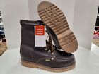 Mens Rhino 82m28 Leather Brown 8  Soft Toe Moc Toe Lace Up Work Boots
