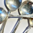 Georgian Rose Reed   Barton Soup Spoon 6    Sterling Silver Set Of 4 Round No Mono