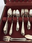 Wm A Rogers A1 Plus Oneida Ltd Heather Pattern 59 Pieces Silver Plated Plus Box