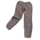 8 H m Women s Lightweight Chino Ankle Pants Blue White Diamond Pattern