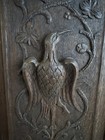 Pair Antique Hand Carved Oak Leafs Door Panels Architectural Salvaged Wow