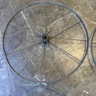 Antique 4 Wire Wheels Cart Wagon Doll Carriage Buggy Victorian Metal 11 5  13 5 