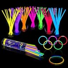 100 Neon Pieces  2-in-1 Neon Sticks  Bright Bracelets   Necklaces For The Party 