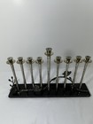 Michael Aram Black Orchid Hanukkah Menorah In Nickel And Black Granite 9 Branch