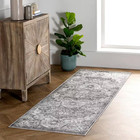 Transitional Medallion Maryanne Grey 2 Ft  6 In  X 12 Ft  Runner Rug