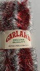 Vintage 2 Nos Christmas Tree Garland And Tinsel Tree Topper Red And White