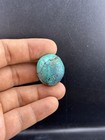 Very Rare Old Vintage Large Tibetan Turquoise Stone Bead Worn Patina