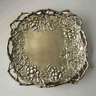 Arthur Court Grape Leaf Aluminum Serving Tray 16x16 Inch Platter 1999