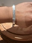 Heavy 53g Sterling Silver Taxco Bracelet Mexico 925 Geometric Modernist Bangle