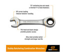 Gearwrench 14-pc Sae metric 72-tooth Stubby Ratcheting Wrench Set