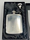 Celtic Knot Design Pewter Flask  With Funnel  New In Box  Unused
