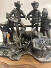 Michael Ricker Pewter Signed Art Figurine Sculpture Cowboy Collection
