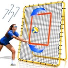 7x4ft Adjustable Volleyball Rebounder Net 5 Angles Soccer Training Equipment