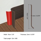 40ft X 4  Baseboard Trim Peel And Stick Flexible Molding Black Walnut Wood Grain