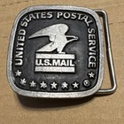 Vintage United States Postal Service Square 2   x2    Belt Buckle Solid Pewter Usps