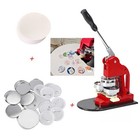 37mm 1 5  Button Maker Badge Press 100 Pcs Circle Cutter Manual Making Machine