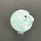 Contemporary Handmade Art Glass Marble 1 37  Man In The Moon Mib Artist Signed 