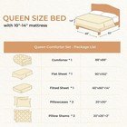 Beige Queen Size 7-piece Bed In A Bag Bedding Sets For All Season Comforter Set