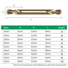 M35 Cobalt Double Headed Twist Drill Set Drill Diameter Diameter 3mm - 5 5mm