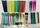 Vtg Lot Of 110 Cocktail Stirrers Swizzle Sticks - Wide Variety -glass   Plastic