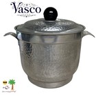 Vintage Vasco Ice Bucket Made In Italy Hammered Aluminum W lid L    k