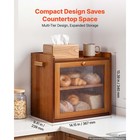 Uimoso Wooden Bread Storage Box For Kitchen Counter  Compact And Stylish Design