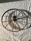Vintage Rustic Wagon   Stroller   Cart wheel Solid Metal Approx 10 3 4  Across 