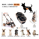Bicystar Pet Stroller W 4 Wheels Foldable Pet Travel Carrier Small medium Pets