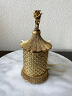 Matson Ormolu Gilt Plated Night Light Lamp W rose Finial   Birdcage Design Ds30