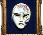 1984 Ceramic Carnival Masquerade Mini Mask Venice Italy Wall Art Hand Painted