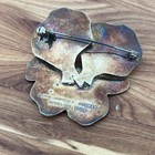 Vintage David Andersen Norway Sterling Silver And Enamel Pansy Brooch Large Size
