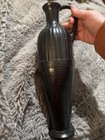 Antique Art Deco Black Metal Vase Urn Vintage Nouveau Europe