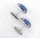 Vintage Lapis Lazuli Oval Cabochon Silver Color Cufflink Cuff Link Ebs7867 11524