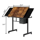 Jigsaw Puzzle Metal Table Board For Adults Gift With 4 Trays And 2 Drawers